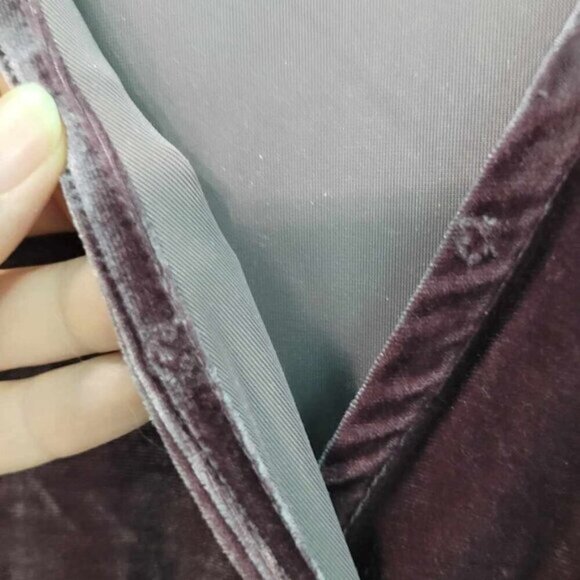 🍄 50% OFF - TWIK Lavender Velvet 3/4 Sleeves Wrap-Around Bodice Midi Dress - Picture 12 of 12